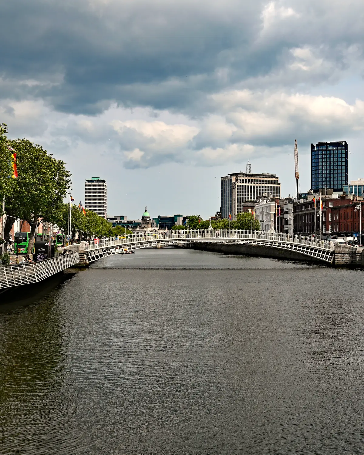 The River Liffey and the Ha penny Bridge, Dublin