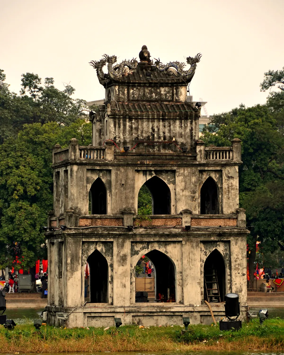 Turtle Tower on Hoan Kiem Lake, Hanoi