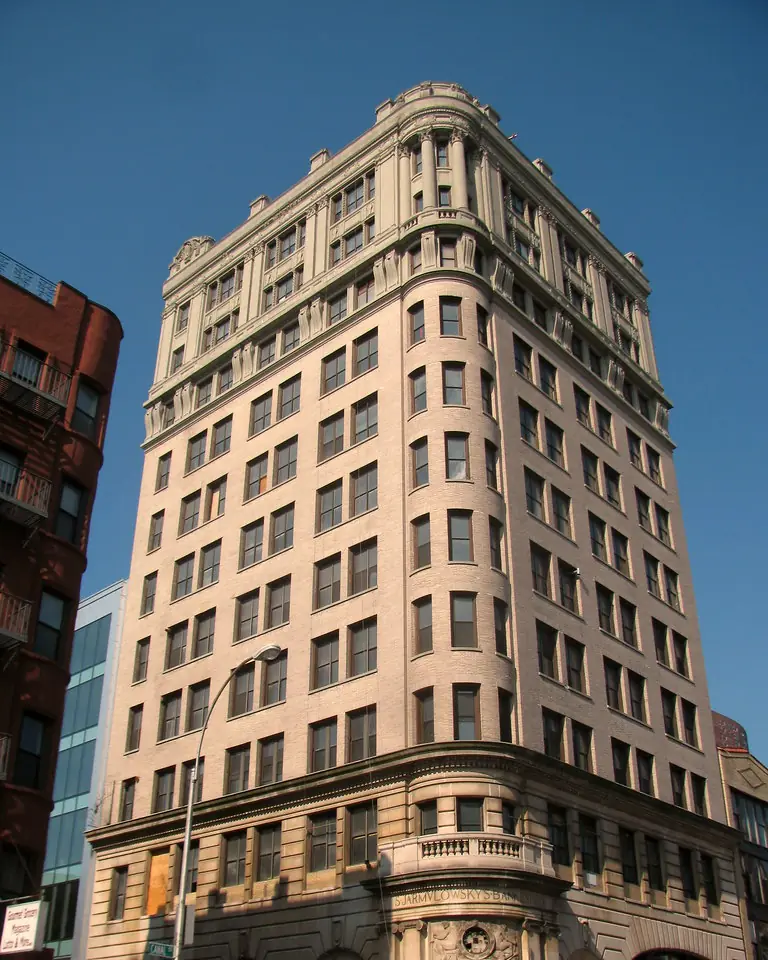 The Jarmulowsky Bank Building, which houses Nine Orchard, New York